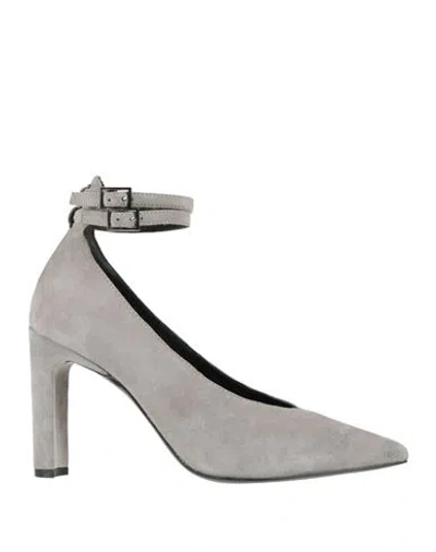 Bruno Premi Woman Pumps Grey Size 8 Soft Leather In Gray