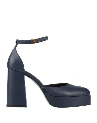 Bruno Premi Woman Pumps Midnight Blue Size 7 Cow Leather