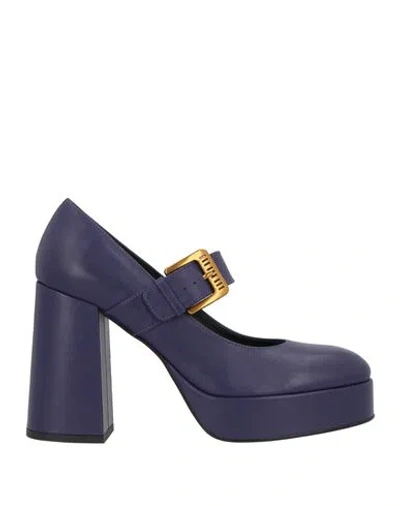 Bruno Premi Woman Pumps Purple Size 7 Leather