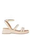 Bruno Premi Woman Sandals Beige Size 7 Leather
