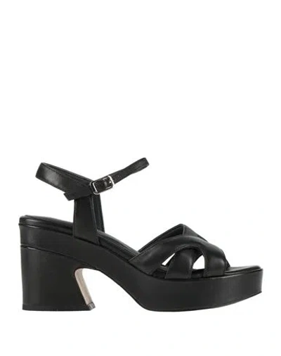 Bruno Premi Woman Sandals Black Size 10 Leather In Multi