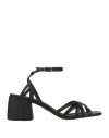 Bruno Premi Woman Sandals Black Size 6 Leather In Black