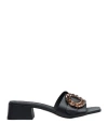 Bruno Premi Woman Sandals Black Size 11 Sheepskin