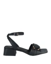 Bruno Premi Woman Sandals Black Size 11 Sheepskin