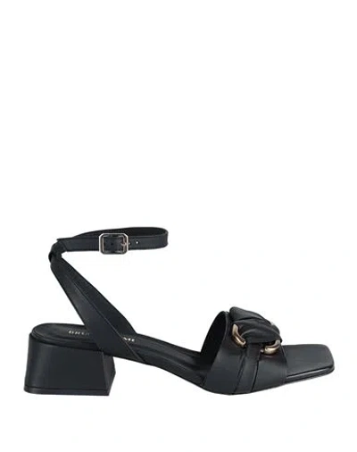 Bruno Premi Woman Sandals Black Size 11 Sheepskin
