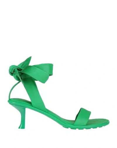 Bruno Premi Woman Sandals Green Size 8 Leather