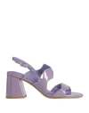 Bruno Premi Woman Sandals Lilac Size 7 Leather In Purple