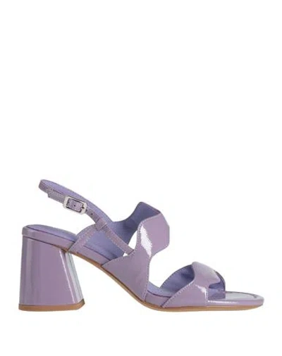 Bruno Premi Woman Sandals Lilac Size 7 Leather In Purple