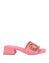 Bruno Premi Woman Sandals Magenta Size 7 Sheepskin In Magenta