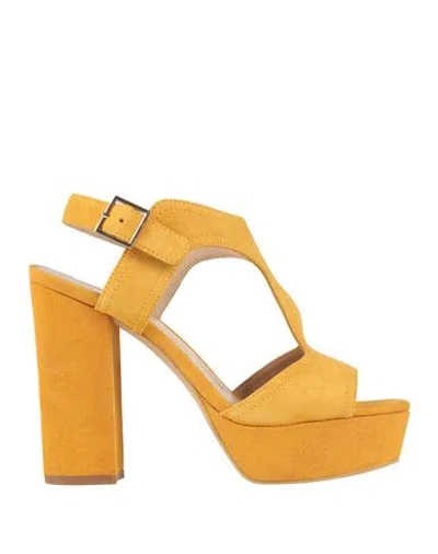 Bruno Premi Woman Sandals Marigold Size 6 Leather In Multi