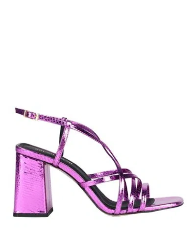 Bruno Premi Woman Sandals Mauve Size 9 Goat Skin In Purple