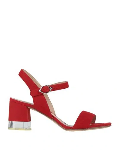 Bruno Premi Woman Sandals Red Size 8 Leather