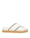 Bruno Premi Woman Sandals White Size 6 Soft Leather In White