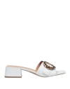 Bruno Premi Woman Sandals White Size 11 Sheepskin