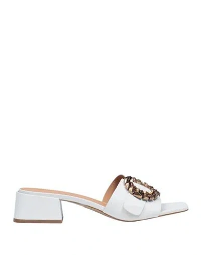 Bruno Premi Woman Sandals White Size 11 Sheepskin