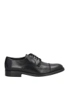 Bruno Verri Man Lace-up Shoes Black Size 7 Calfskin In Black