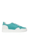 Bruno Verri Man Sneakers Turquoise Size 12 Leather