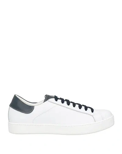 Bruno Verri Man Sneakers White Size 9 Leather