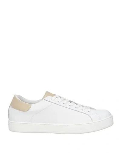 Bruno Verri Man Sneakers White Size 9 Leather