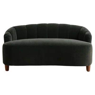 Pre-owned Brunschwig & Fils 21st Century Channeled Loveseat Manufactured By  In Brown