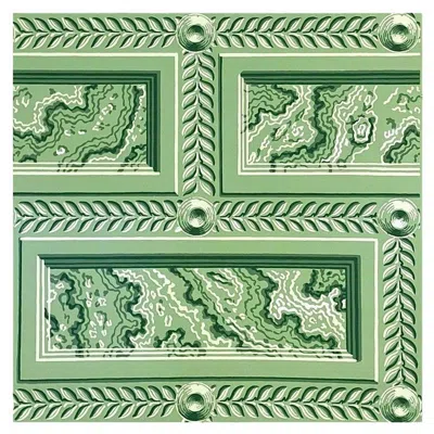 Pre-owned Brunschwig & Fils Boscobel Restoration Medford Inn 1804 Hand-printed Wallpaper In Green