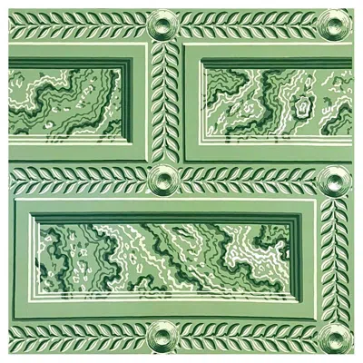 Pre-owned Brunschwig & Fils Brunschwig And Fils Boscobel Restoration Medford Inn 1804 Hand-printed Wallpaper In Green