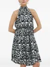 Bruuns Bazaar Abstract-print Halterneck Midi Dress In Black