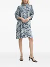Bruuns Bazaar Abstract-print Mini Dress In Blue