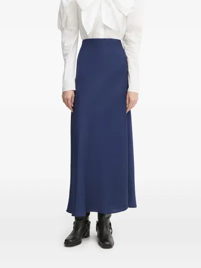 Bruuns Bazaar Acacia Joanelle Zip-fastening Maxi Skirt In Blue