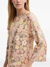 Bruuns Bazaar Alternifoliusbbkeiran Sequin Floral Mini Dress In Multi
