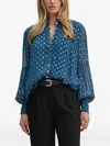 Bruuns Bazaar Balloon-sleeve Shirt In Blue