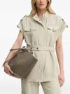 Bruuns Bazaar Belted Patch-pocket Shirt In Neutral