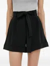 Bruuns Bazaar Belted Pleated Shorts In Black
