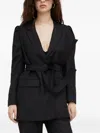 Bruuns Bazaar Belted Single-breasted Blazer In Black