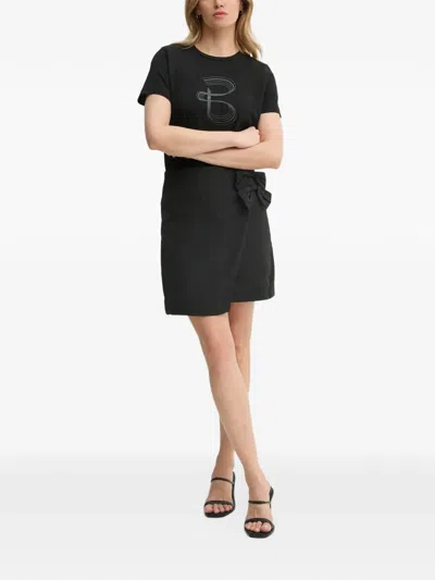 Bruuns Bazaar Bow-detail Mini Skirt In Black