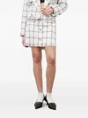 Bruuns Bazaar Check-pattern Mini Skirt In White