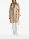 Bruuns Bazaar Double-breasted Belted Trench Coat In Neutral