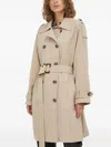 Bruuns Bazaar Double-breasted Tortoiseshell-buckle Trench Coat In Neutral