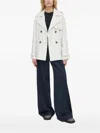 Bruuns Bazaar Double-breasted Trench Coat In White