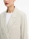 Bruuns Bazaar Embellished Double-breasted Blazer In Neutral