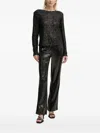 Bruuns Bazaar Embellished Long-sleeve Blouse In Black