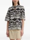Bruuns Bazaar Embroidered-eyelet Blouse In Black