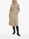Bruuns Bazaar Eyelet-detail Belted Trench Coat In Neutral