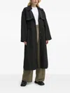 Bruuns Bazaar Eyelet-embellishment Belted Coat In Black