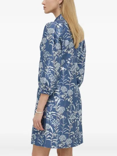 Bruuns Bazaar Floral Mini Dress In Blue