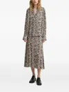 Bruuns Bazaar Floretbbamattas Midi Skirt In Neutral