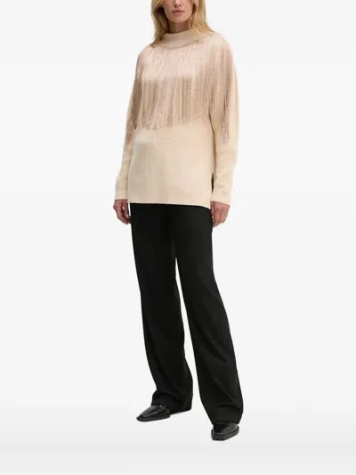 Bruuns Bazaar Fringe Sweater In Metallic