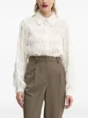 Bruuns Bazaar Fringe-trimmed Collared Shirt In White
