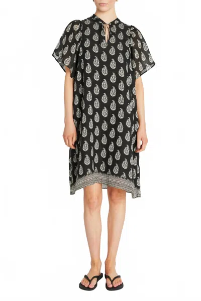Bruuns Bazaar Julia Mini Dress In Black/cream