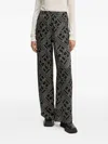 Bruuns Bazaar Logo-pattern Side-stripe Trousers In Black